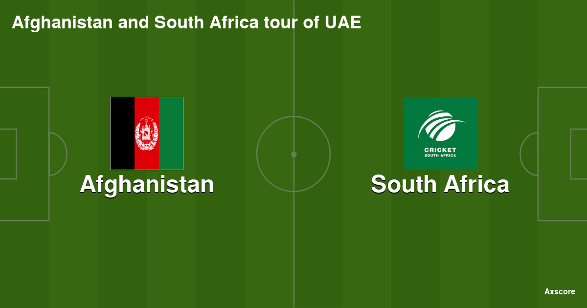 Axscore Afghanistan vs South Africa livestream, H2H and lineups 2209