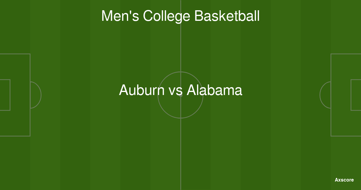 Axscore Auburn vs Alabama livestream, H2H and lineups 25012024