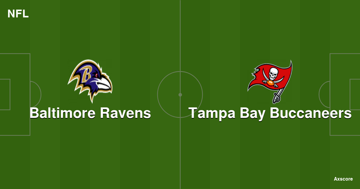 Axscore Baltimore Ravens vs Tampa Bay Buccaneers livestream, H2H and