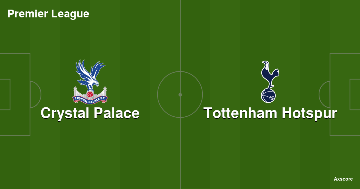 Crystal Palace vs Tottenham Hotspur live score, H2H and lineups