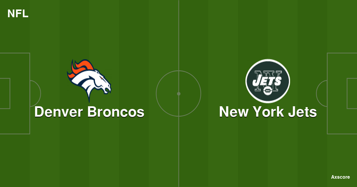 Axscore Denver Broncos vs New York Jets livestream, H2H and lineups