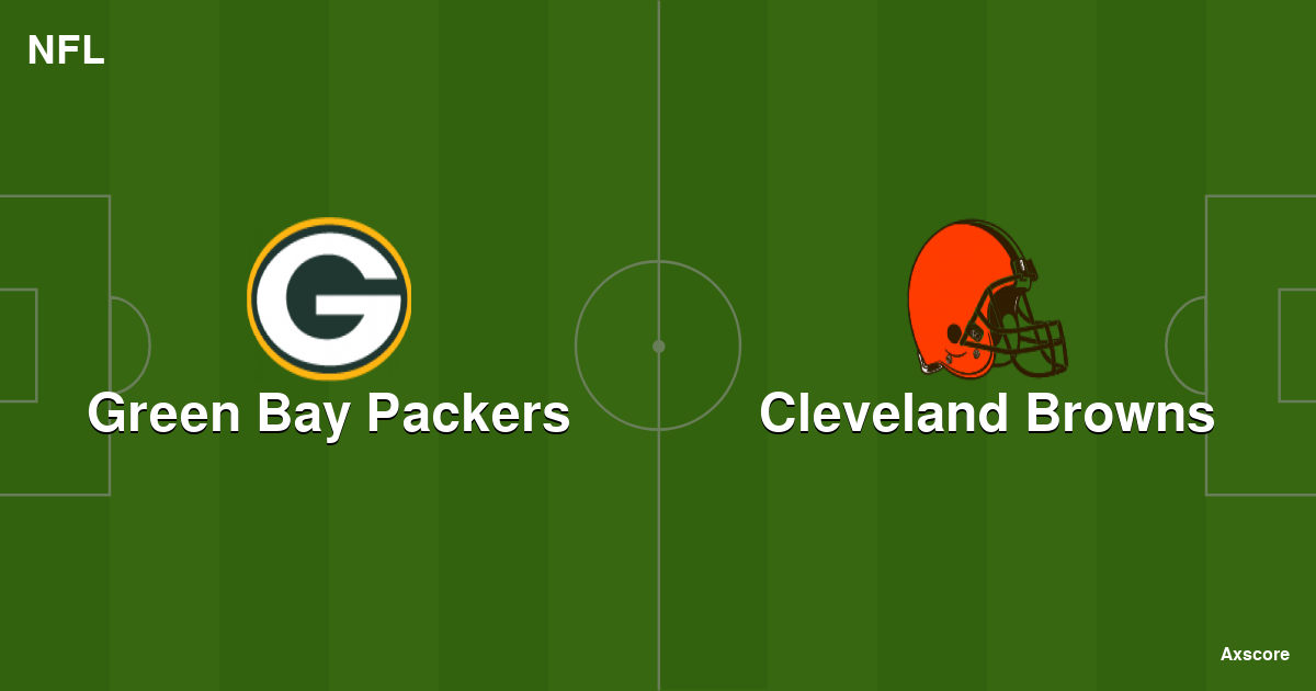 Axscore Green Bay Packers vs Cleveland Browns livestream, H2H and