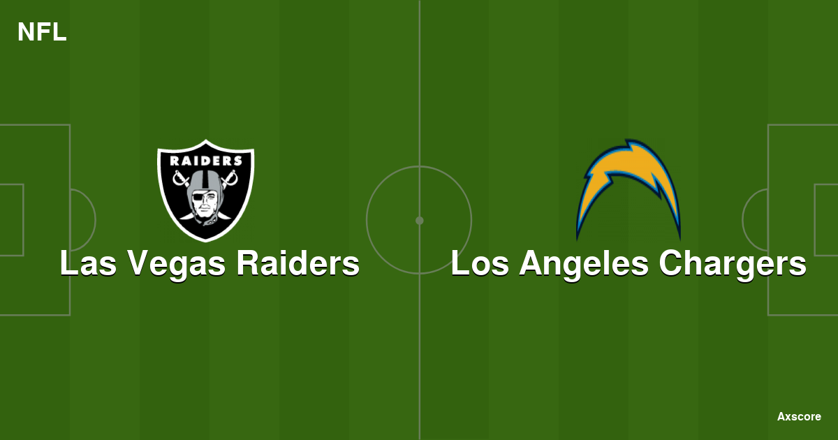 Axscore Las Vegas Raiders vs Los Angeles Chargers livestream, H2H and