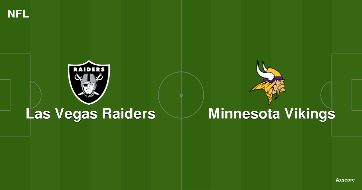 Axscore Las Vegas Raiders vs Minnesota Vikings livestream, H2H and