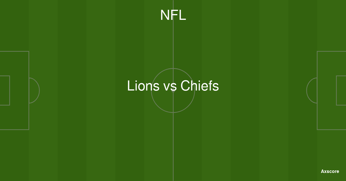 Axscore Lions vs Chiefs livestream, H2H and lineups 17082024