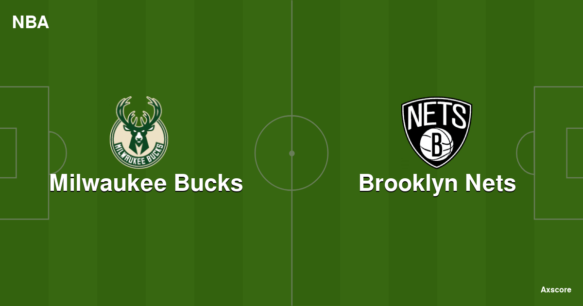 Axscore Milwaukee Bucks vs Brooklyn Nets livestream, H2H and lineups