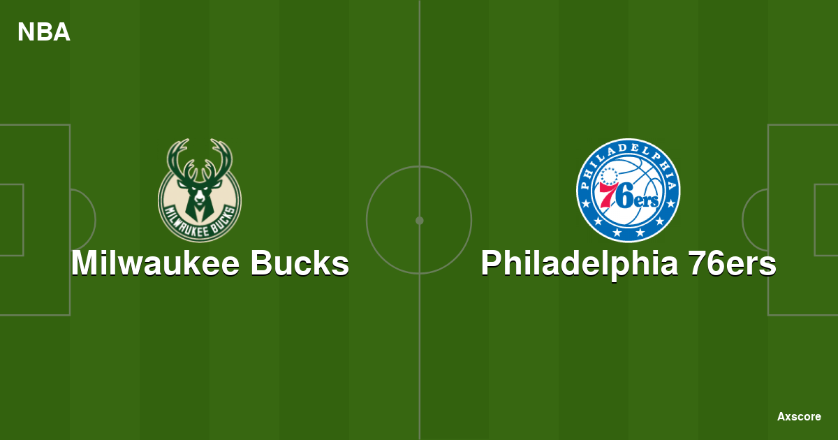Axscore Milwaukee Bucks vs Philadelphia 76ers livestream, H2H and