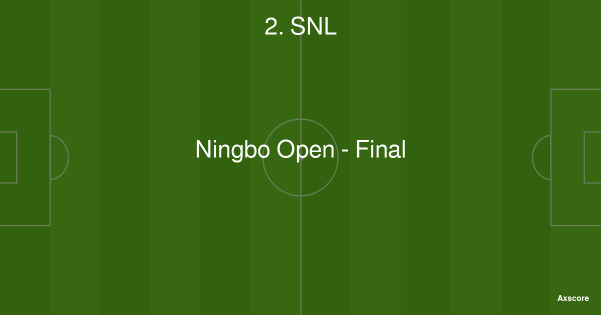 Axscore Ningbo Open Final livestream, H2H and lineups 20102024
