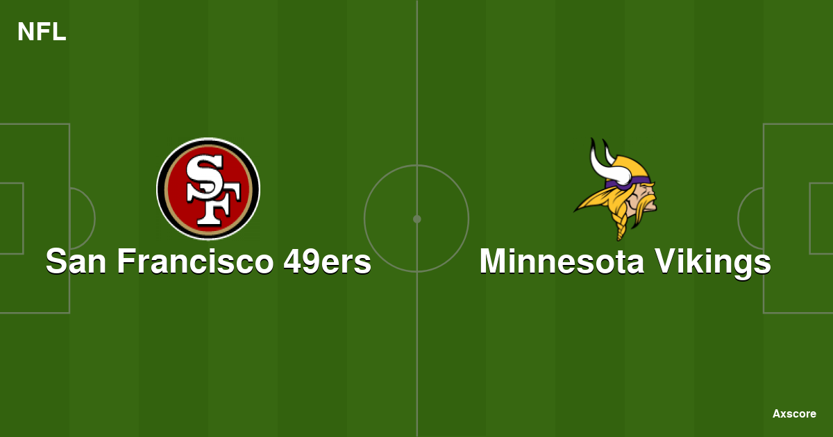 Axscore San Francisco 49ers vs Minnesota Vikings livestream, H2H and