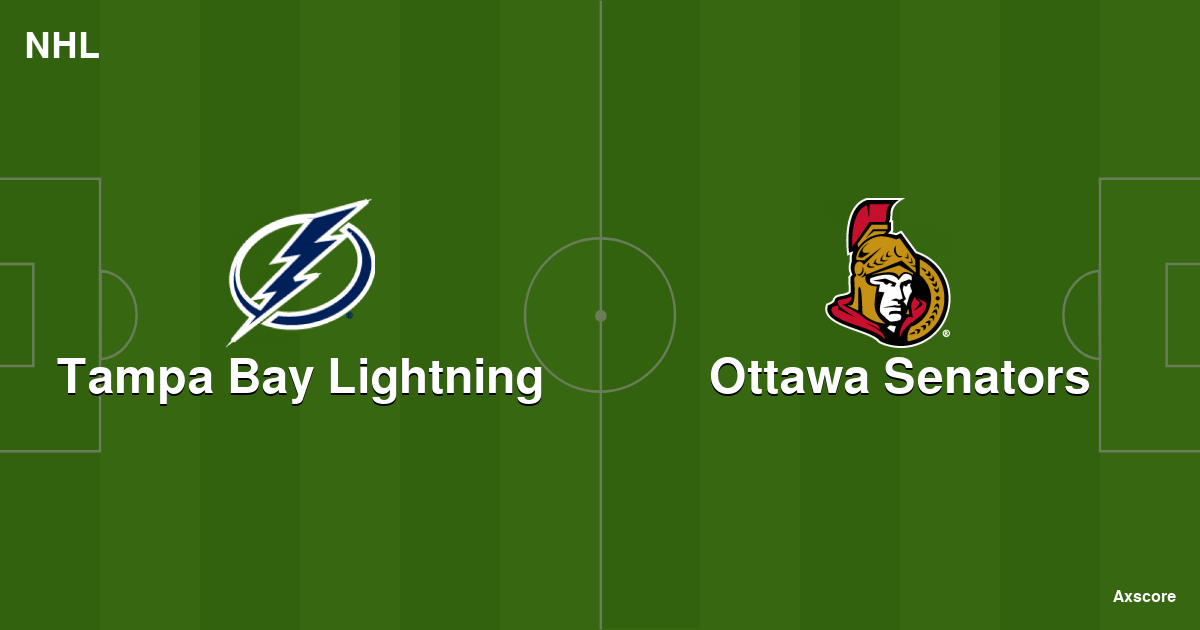 Axscore Tampa Bay Lightning vs Ottawa Senators livestream, H2H and