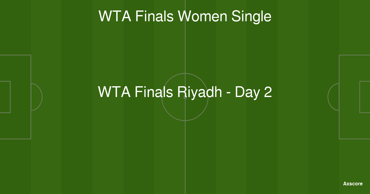 Axscore WTA Finals Riyadh Day 2 livestream, H2H and lineups 03112024