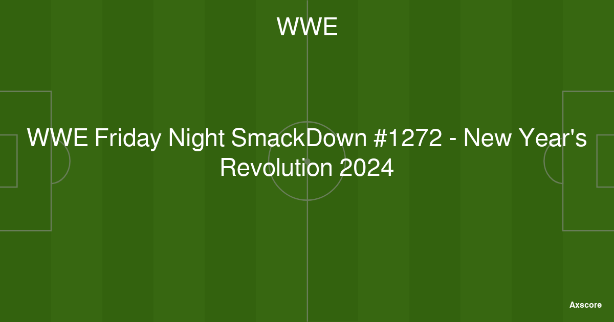 Axscore WWE Friday Night SmackDown 1272 New Year's Revolution 2024